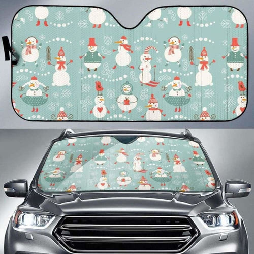 Cute Snowman Pattern Car Auto Sun Shades
