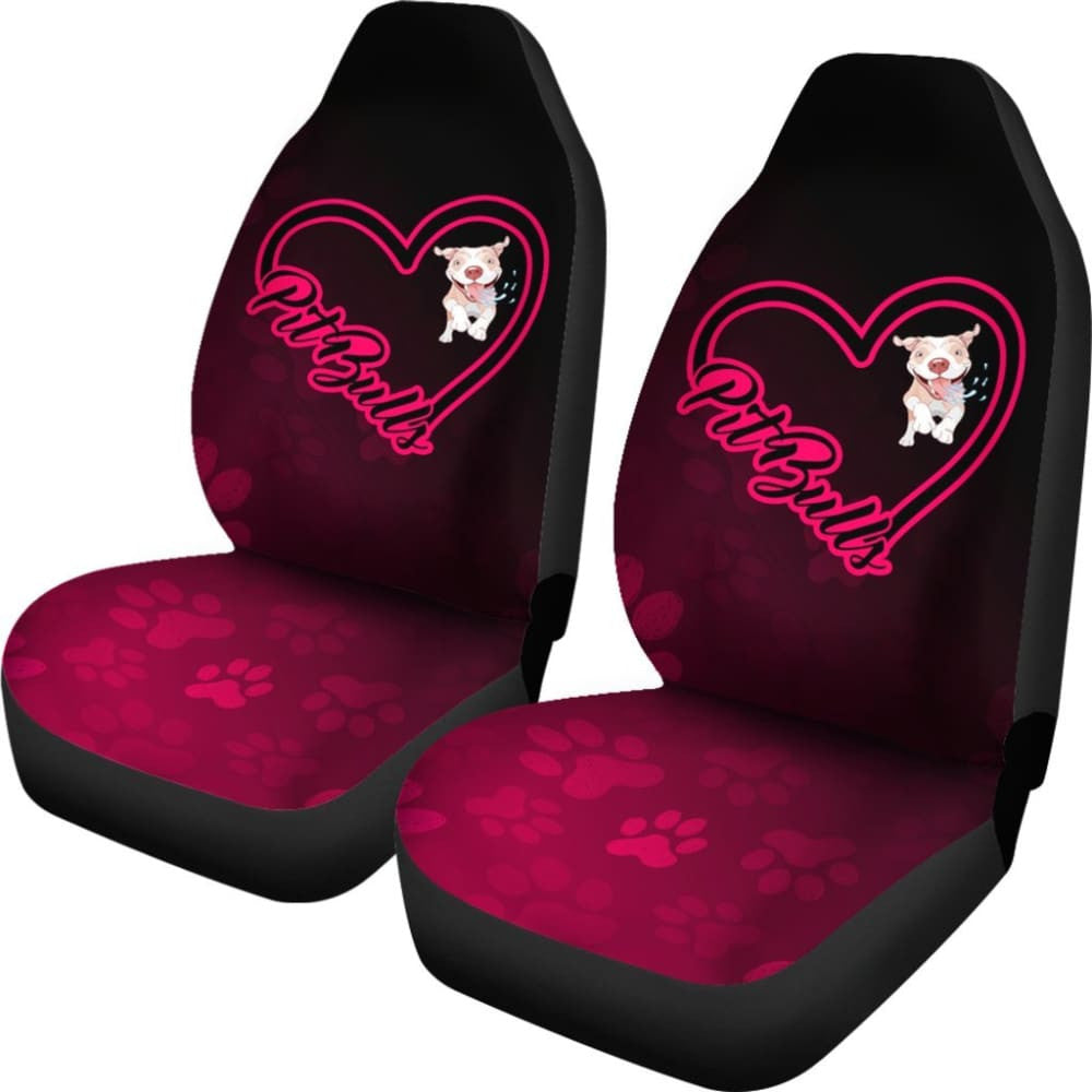 Love Pit Bull Car Seat Covers