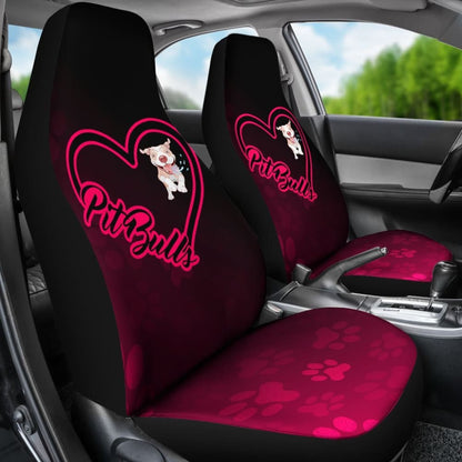 Love Pit Bull Car Seat Covers