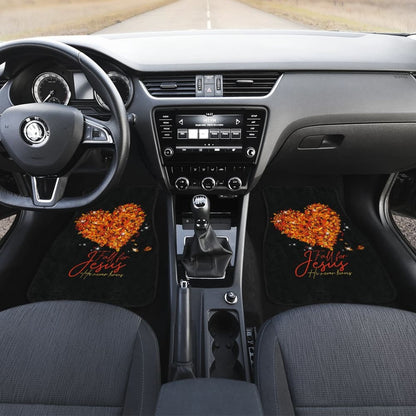 Awesome Fall For Jesus He Never Leaves Car Floor Mats
