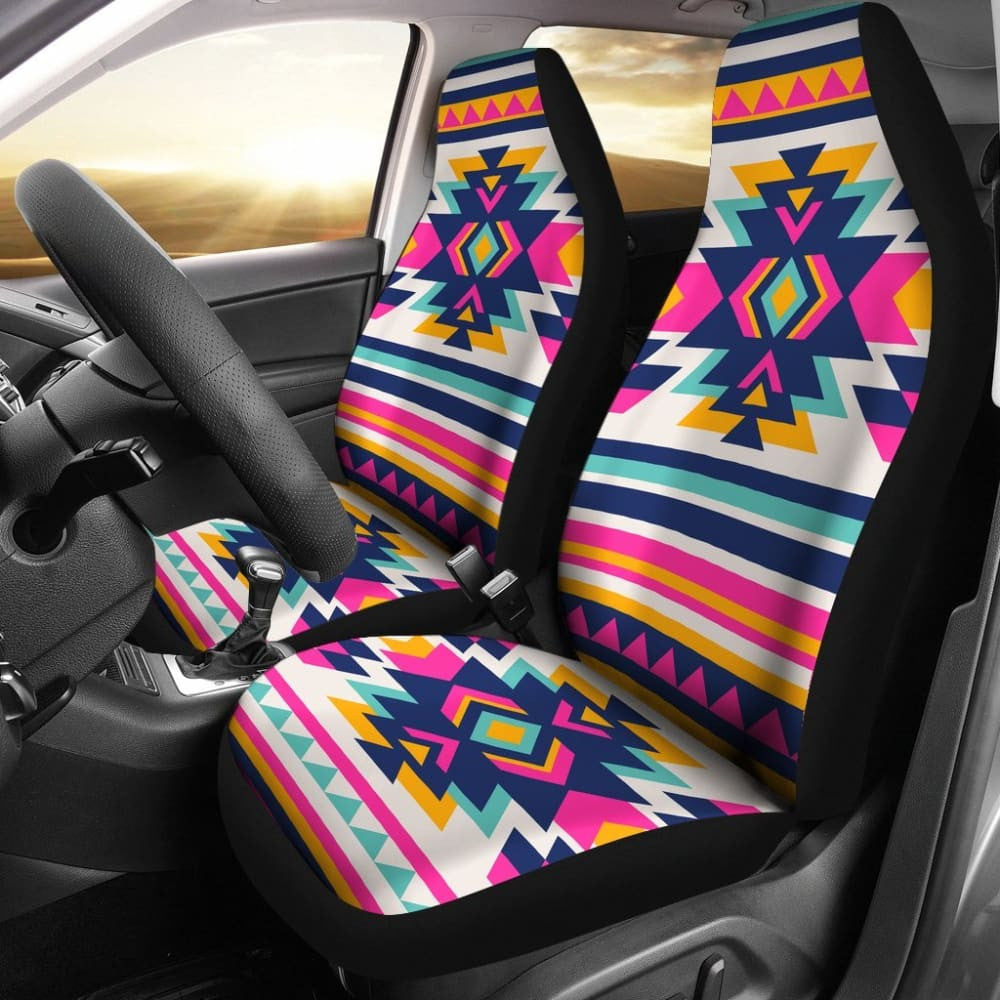 Colorful Aztec Design For Women Car Seat Covers