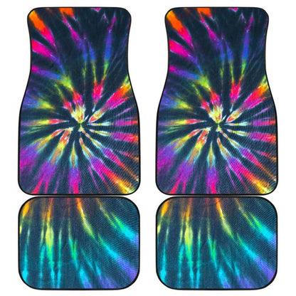 Colorful Neon Tie Dye Car Floor Mats