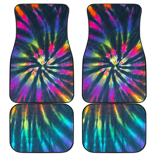 Colorful Neon Tie Dye Car Floor Mats