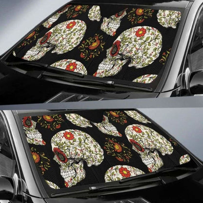Sugar Skull Car Auto Sun Shade