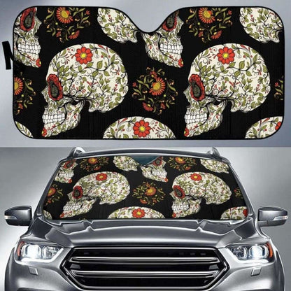 Sugar Skull Car Auto Sun Shade
