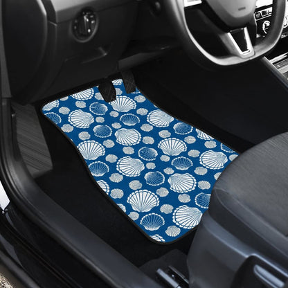 Beach Sea Shell Blue Print Universal Fit Car Floor Mats