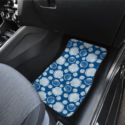Beach Sea Shell Blue Print Universal Fit Car Floor Mats