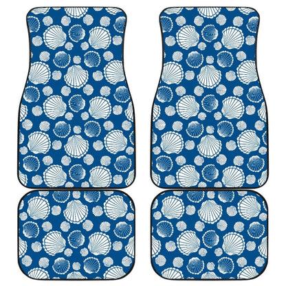 Beach Sea Shell Blue Print Universal Fit Car Floor Mats