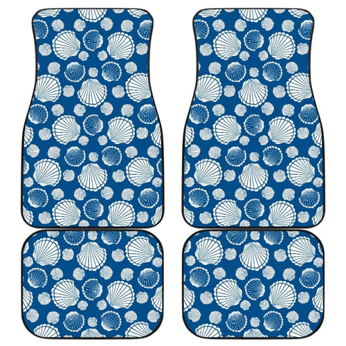 Beach Sea Shell Blue Print Universal Fit Car Floor Mats
