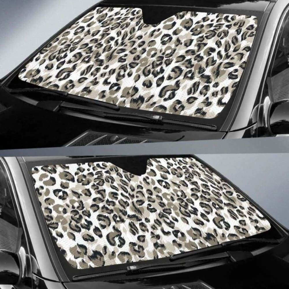 Leopard Skin Print Pattern Car Auto Sun Shades
