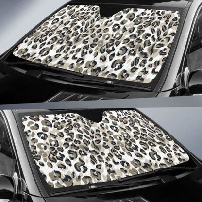 Leopard Skin Print Pattern Car Auto Sun Shades