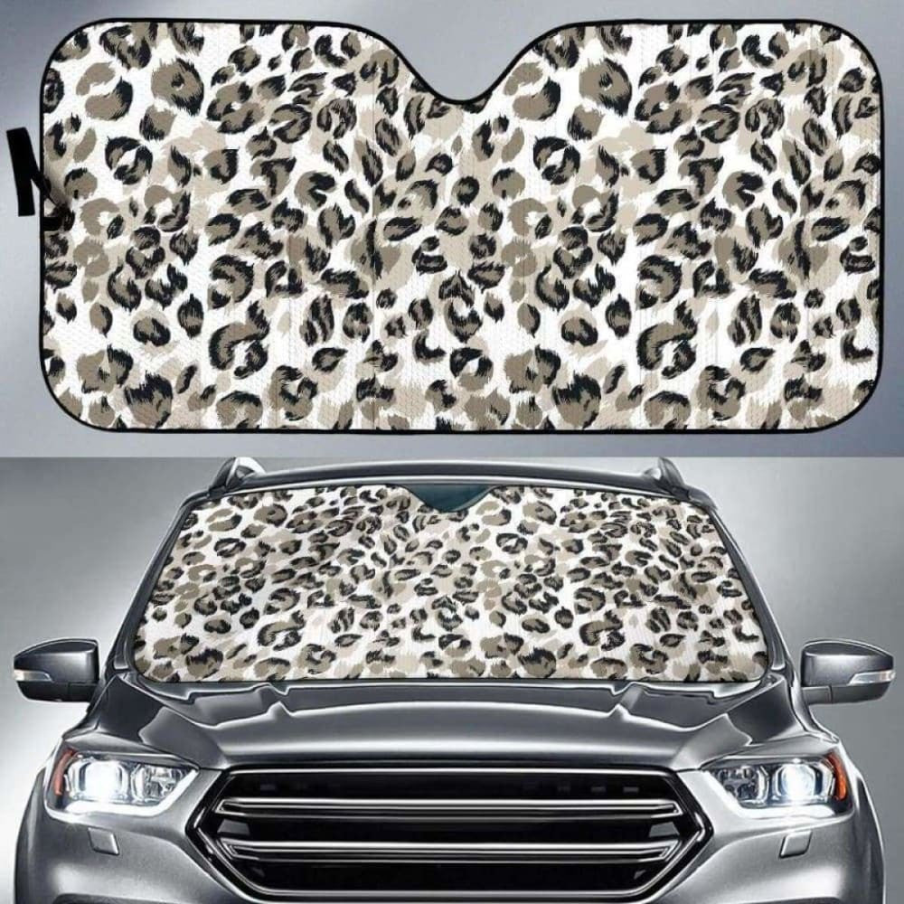 Leopard Skin Print Pattern Car Auto Sun Shades