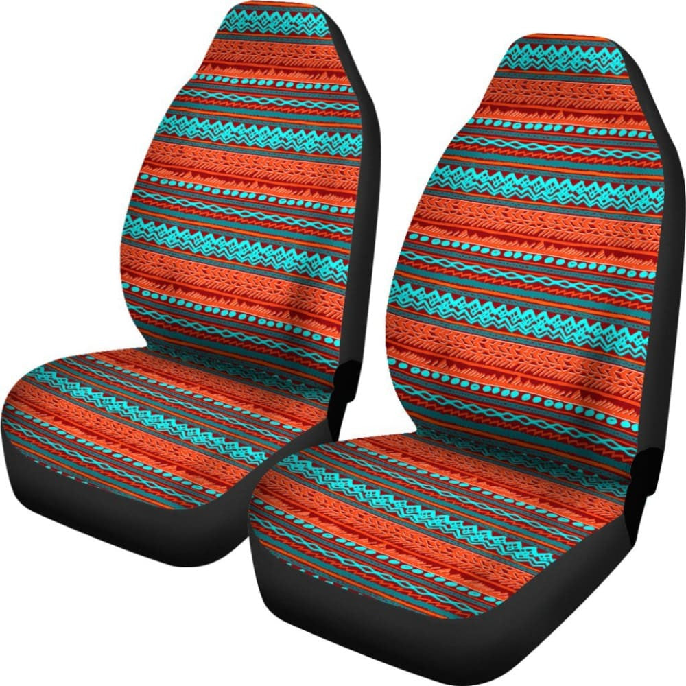 Aztec Orange And Teal Car Seat Covers