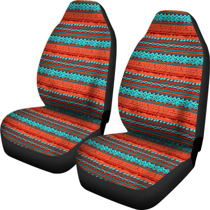 Aztec Orange And Teal Car Seat Covers