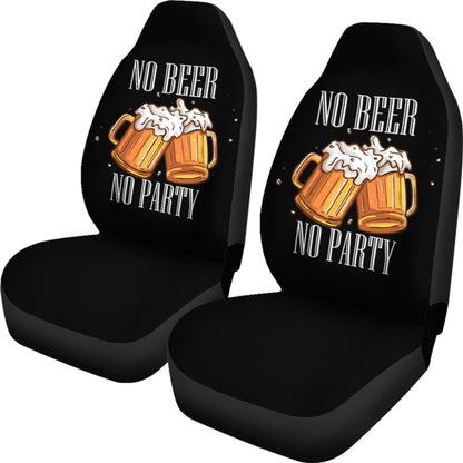 No Beer No Party Alcoholic Drunk Funny Car Seat Covers