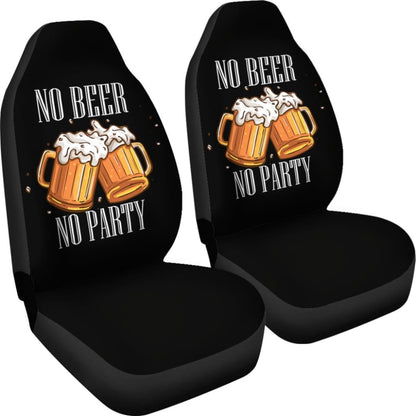 No Beer No Party Alcoholic Drunk Funny Car Seat Covers