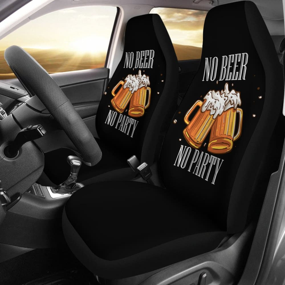 No Beer No Party Alcoholic Drunk Funny Car Seat Covers