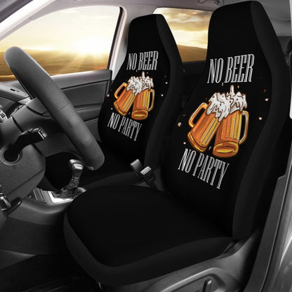 No Beer No Party Alcoholic Drunk Funny Car Seat Covers