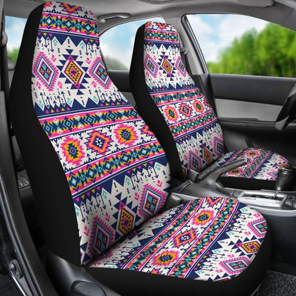 Pink And Blue Aztec Car Seat Covers