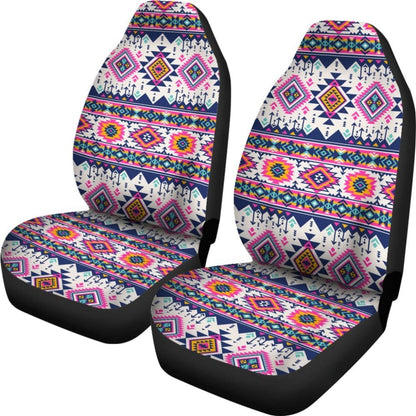 Pink And Blue Aztec Car Seat Covers