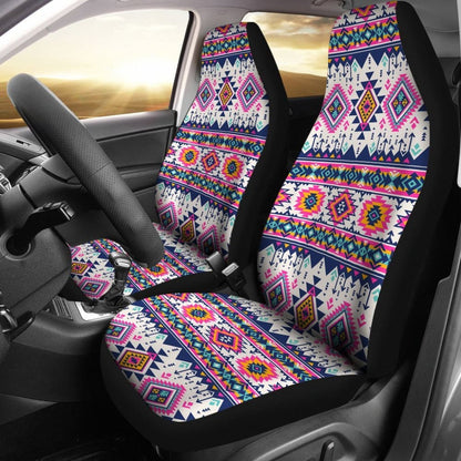Pink And Blue Aztec Car Seat Covers