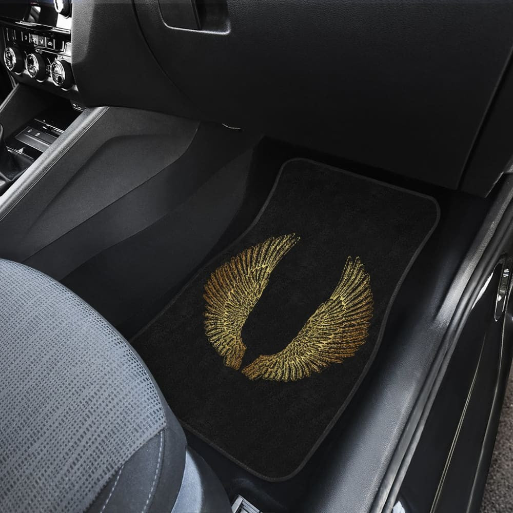 Angel Wings Gold Custom Car Floor Mats