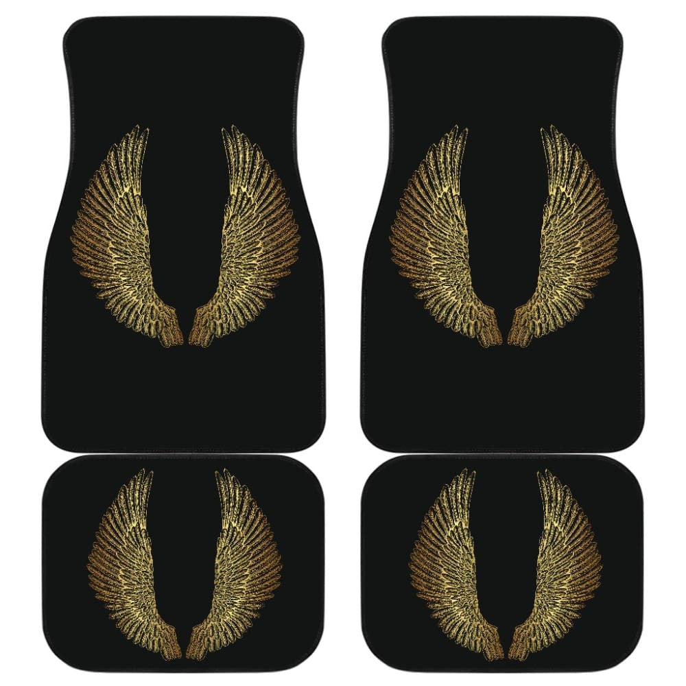 Angel Wings Gold Custom Car Floor Mats