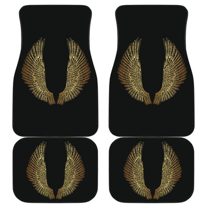 Angel Wings Gold Custom Car Floor Mats