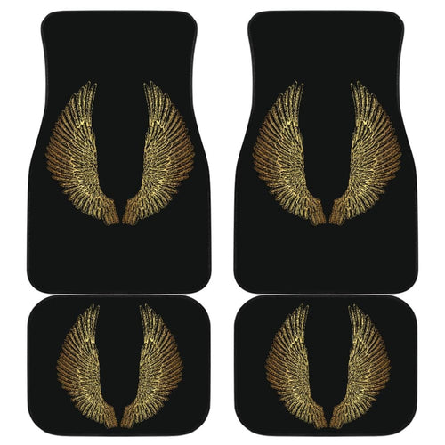 Angel Wings Gold Custom Car Floor Mats