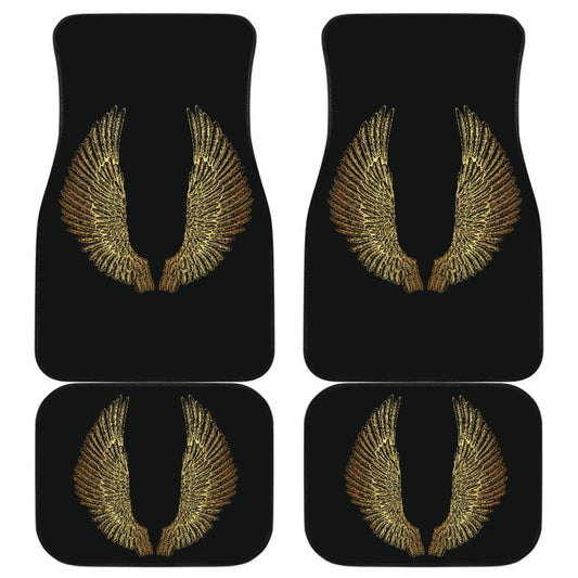 Angel Wings Gold Custom Car Floor Mats