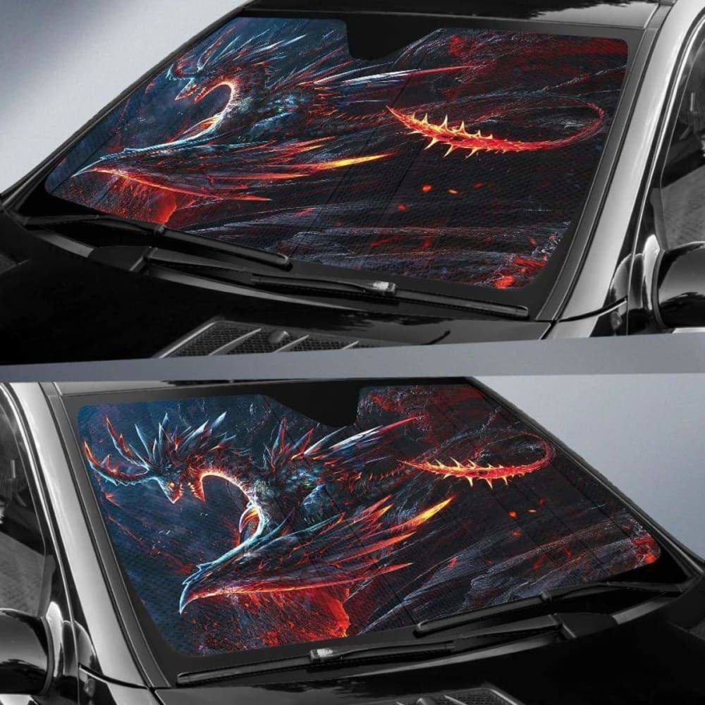 Dragon Fire Car Sun Shade