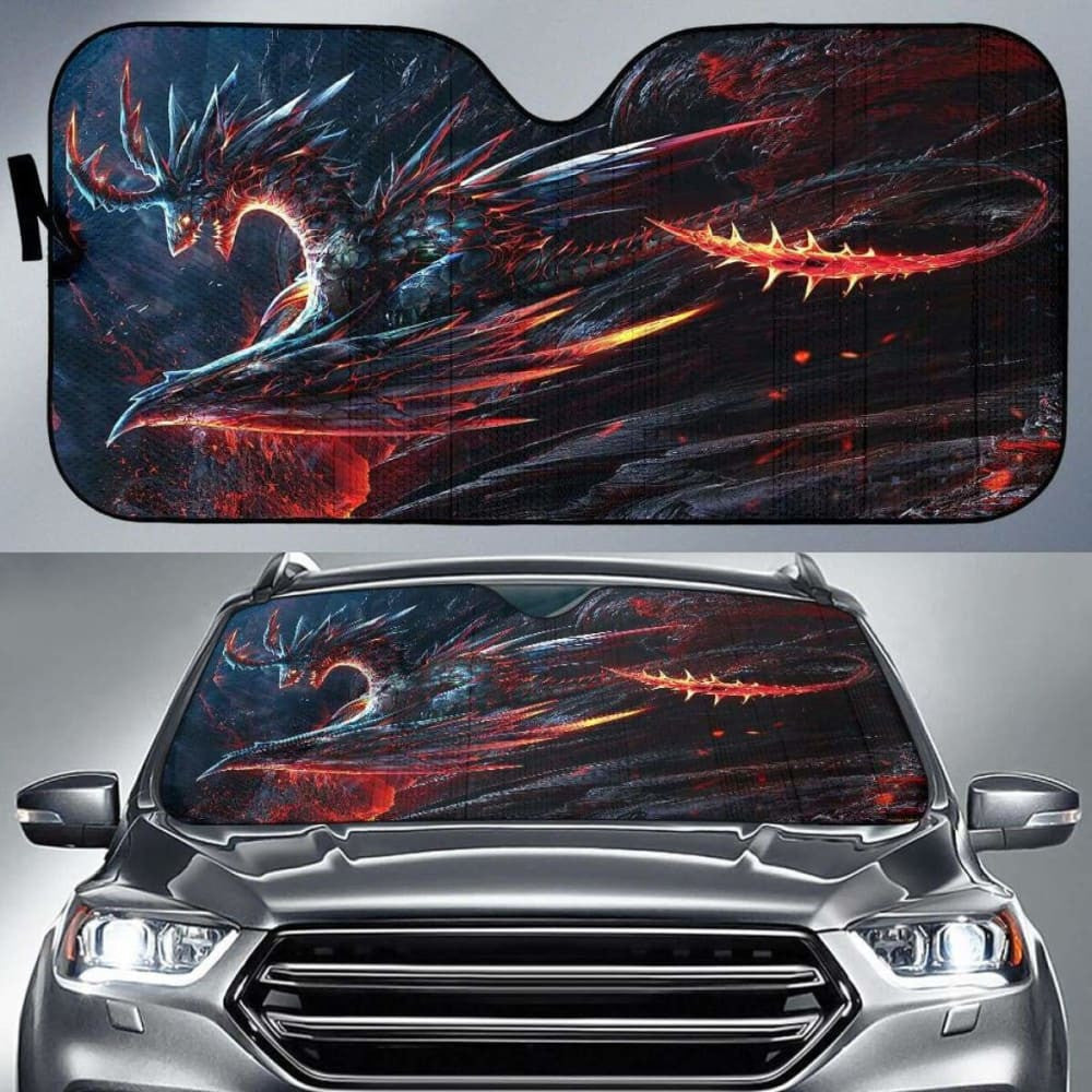 Dragon Fire Car Sun Shade