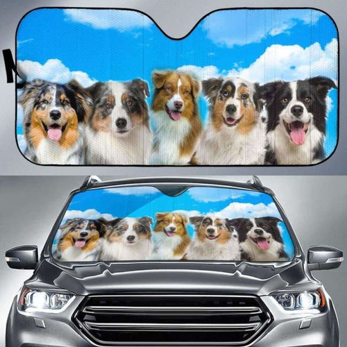 Australian Shepherd Face Auto Sun Shades