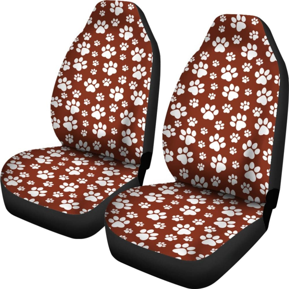 Paw Prints Front Car Seat Covers