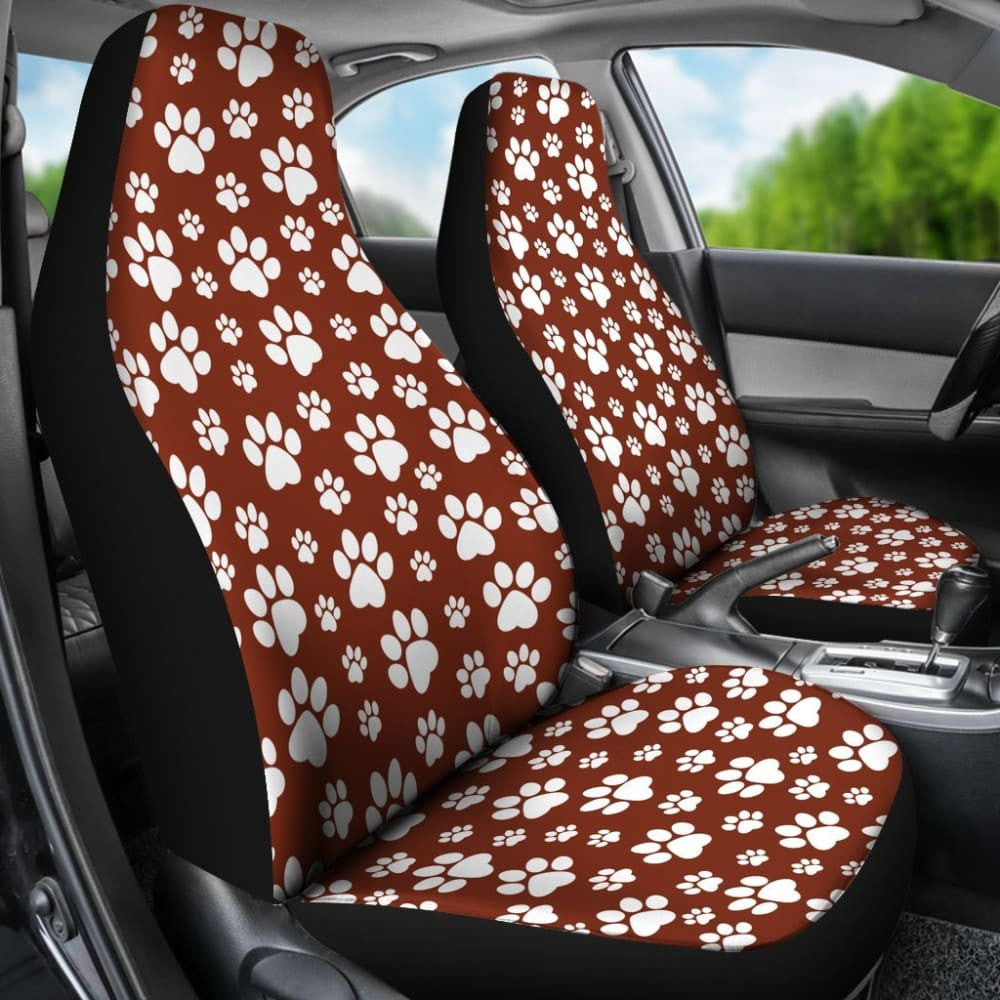 Paw Prints Front Car Seat Covers