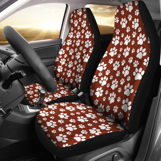 Paw Prints Front Car Seat Covers