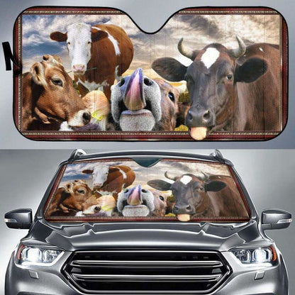 Auto Sun Shades - Cow