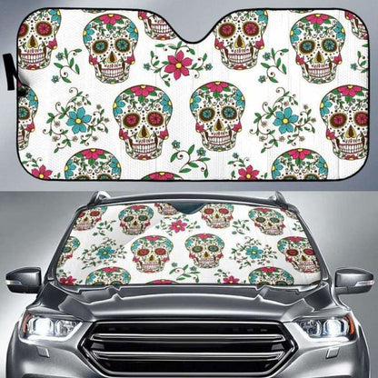 Sugar Skull Car Auto Sun Shade