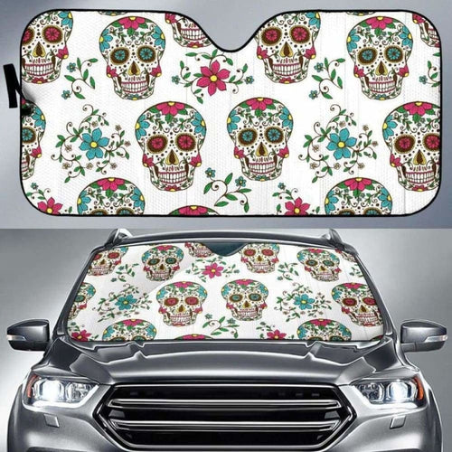 Sugar Skull Car Auto Sun Shade