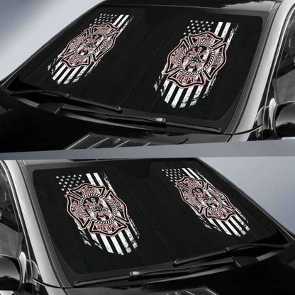 Firefighter Flag Auto Sun Car Shades