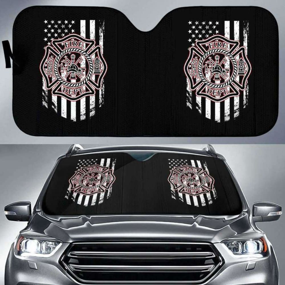 Firefighter Flag Auto Sun Car Shades