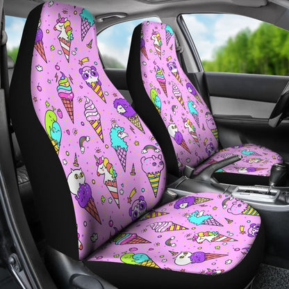 Colorful Funny Cute Ice Cream Car Seat Covers