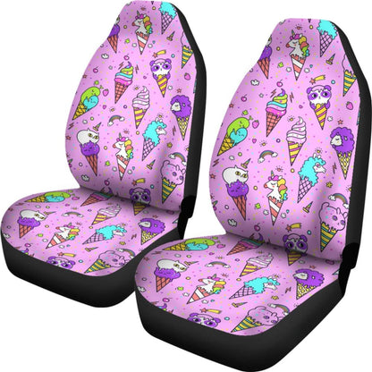 Colorful Funny Cute Ice Cream Car Seat Covers
