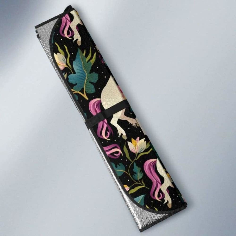 Unicorns Forest Background Car Auto Sun Shades