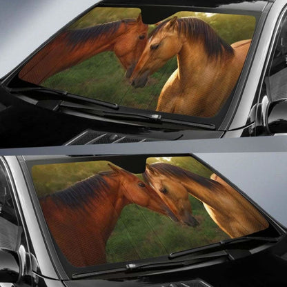 Horses Pair CoupleK Car Sun Shade