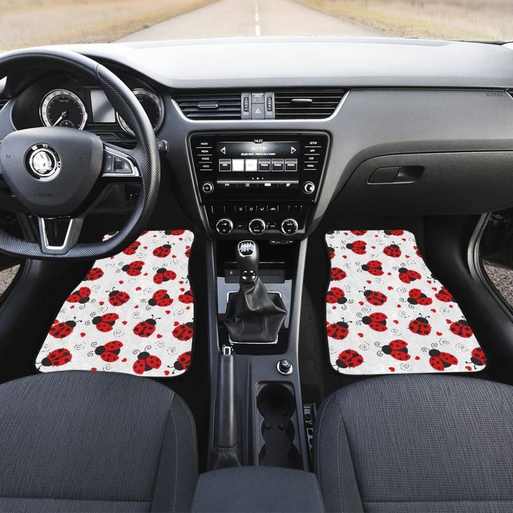 Ladybug Front And Back Car Mats