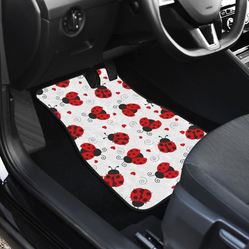 Ladybug Front And Back Car Mats