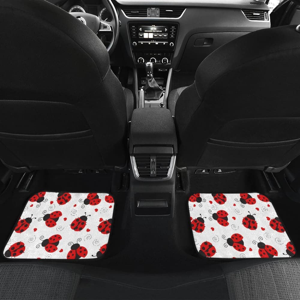 Ladybug Front And Back Car Mats