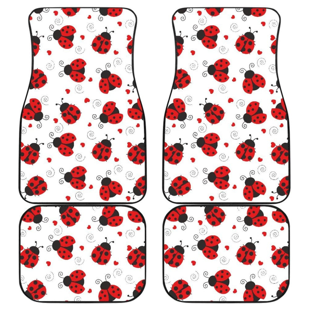 Ladybug Front And Back Car Mats