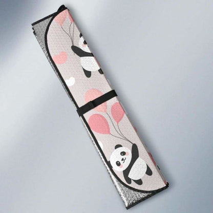 Cute Panda Ballon Heart Pattern Car Auto Sun Shades